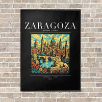 Thumbnail for ZARAGOZA - Poster - Canvas Framed - Black