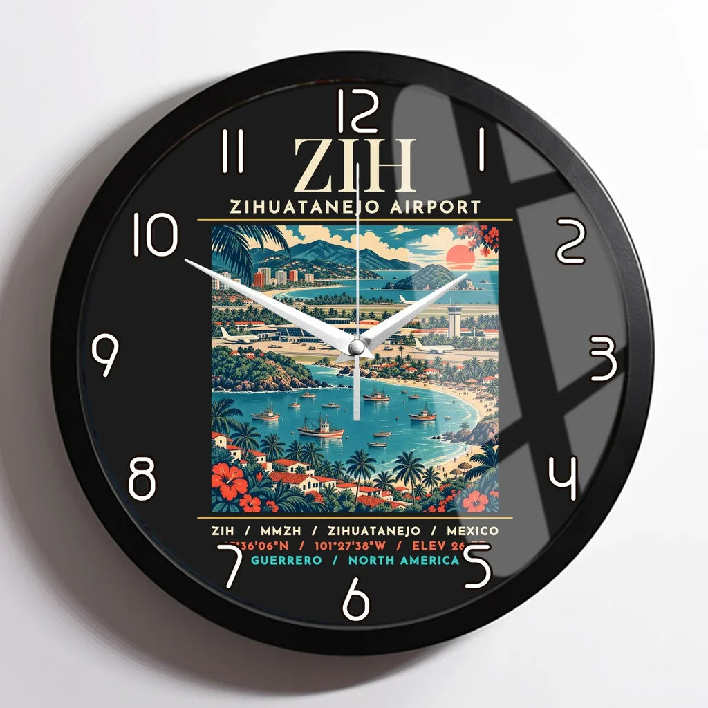 ZIH - Poster - Wall Clock Framed - Black