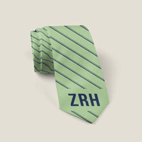 Thumbnail for Zurich Airport (ZRH) Ties - Tie - Stripe - Light Green