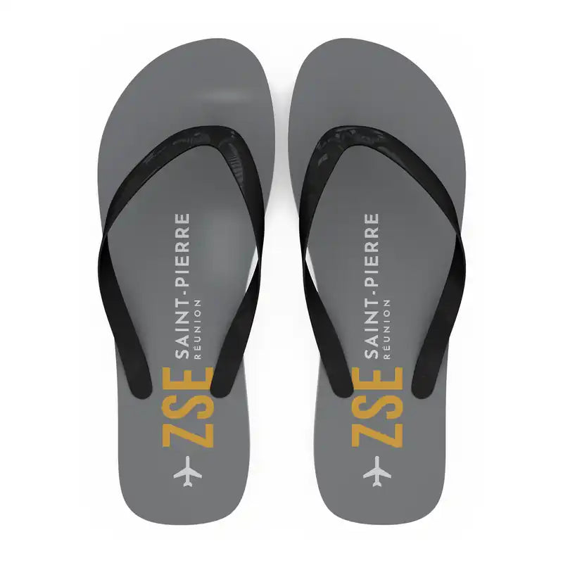 Saint-Pierre Pierrefonds Airport (ZSE) Slippers & Flip Flops - Slippers - Flip Flops - Code - Gray