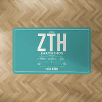 Thumbnail for Zakynthos International Airport -Dionysios Solomos- (ZTH) Carpets - Carpet Rectangle - ID Tag + Name - Turquoise