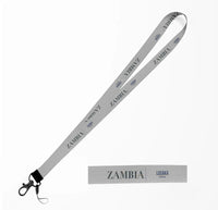 Thumbnail for Zambia Country Series lanyard - light gray