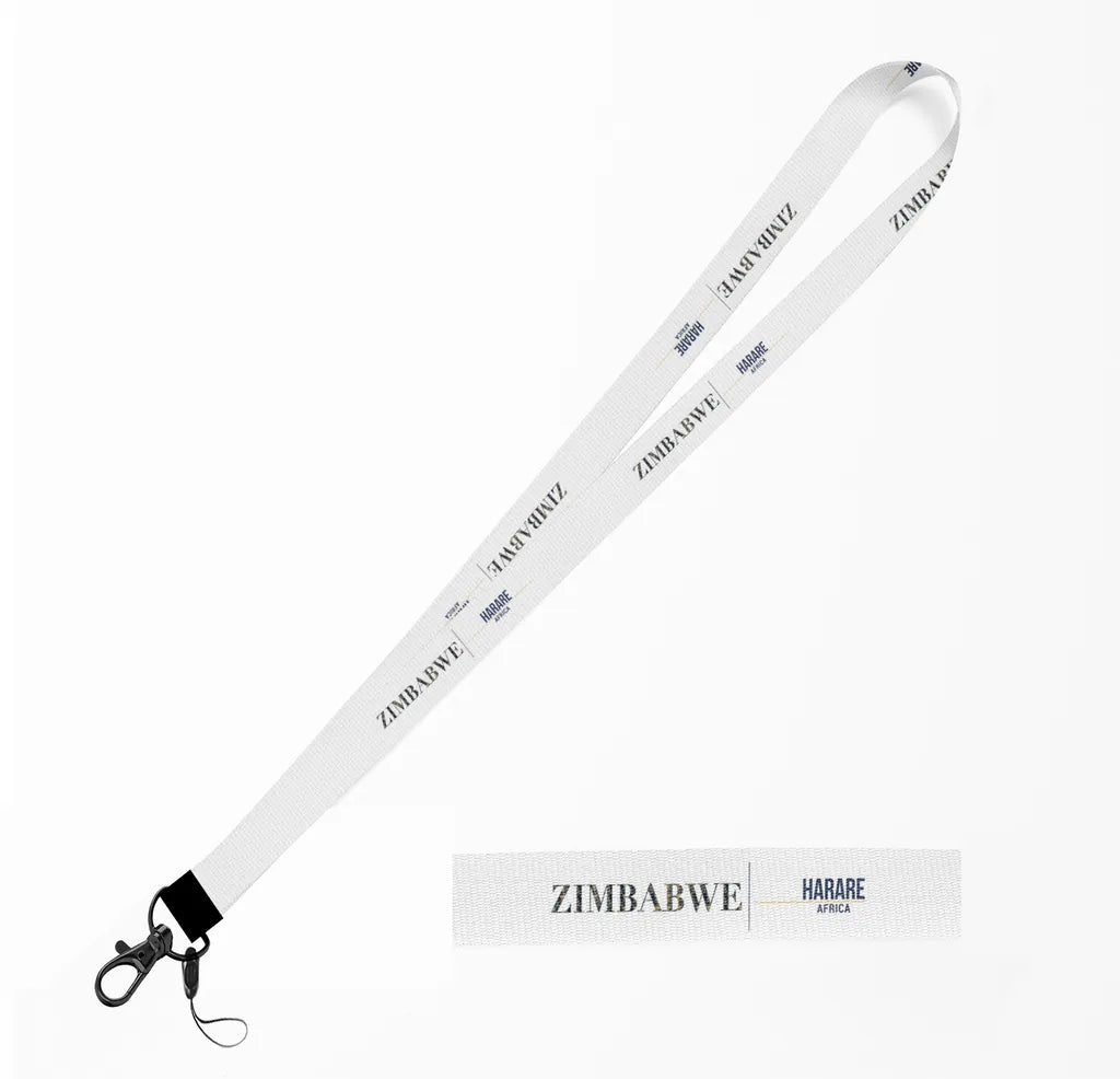 Zimbabwe Country Series lanyard - white