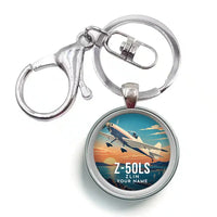 Thumbnail for Zlin Z-50LS - 3D + Name - Circle Key Chain - Full Print
