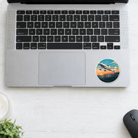 Thumbnail for Zlin Z-50LS - 3D + Name - Circle Sticker - Laptop