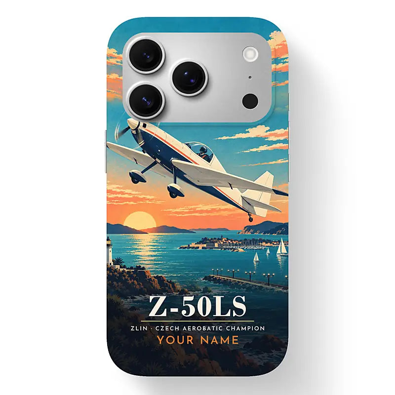 Zlin Z-50LS - 3D + Name - MagSafe iPhone 17 Pro - Black