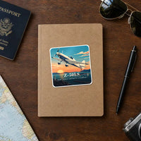 Thumbnail for Zlin Z-50LS - 3D - Square Sticker - Notebook