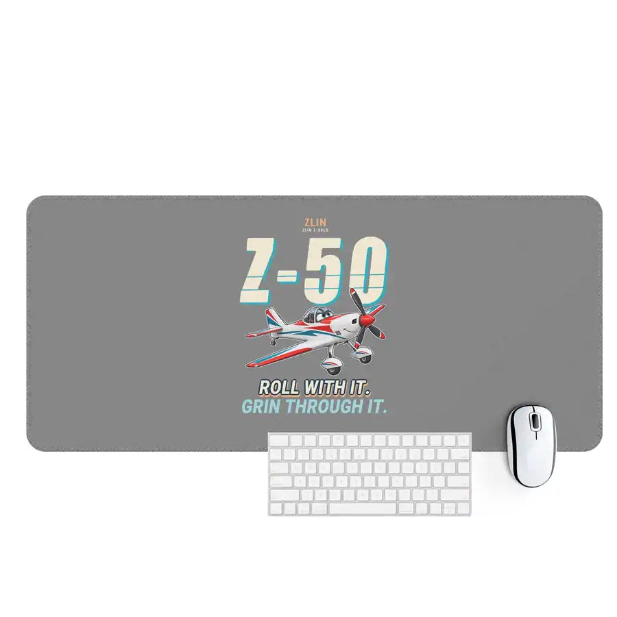 Zlin Z-50LS - Cartoon - Desk Mat - Gray