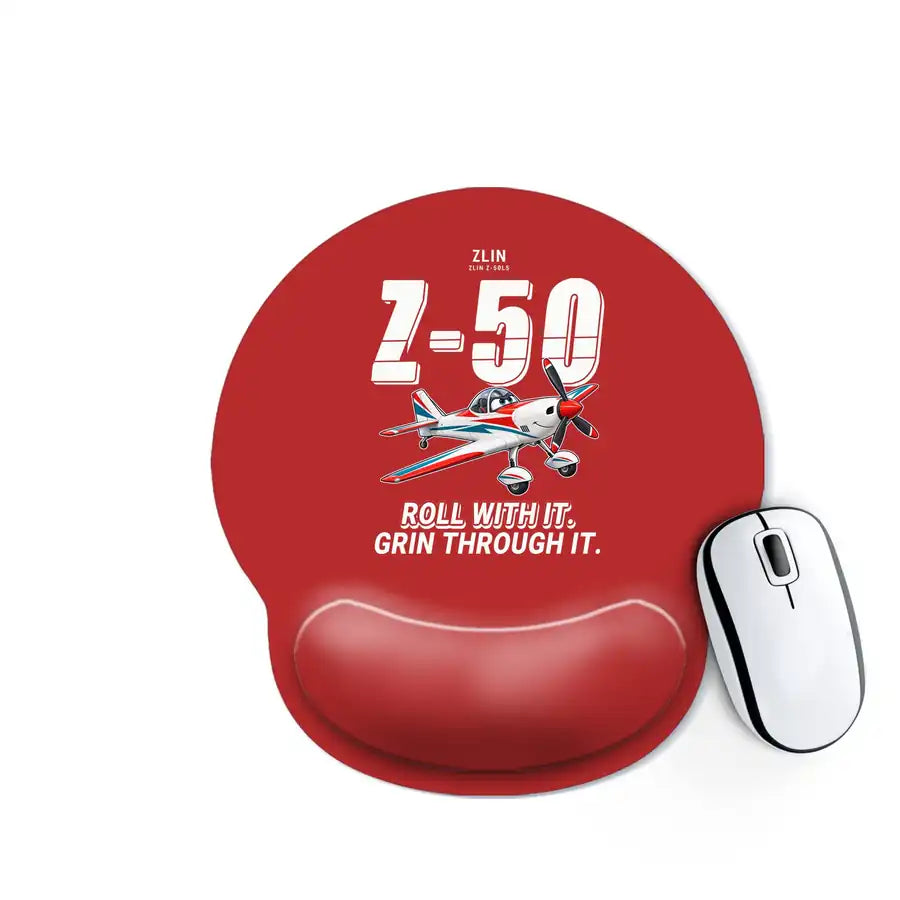 Zlin Z-50LS - Cartoon - Ergonomic Mouse Pad - Red