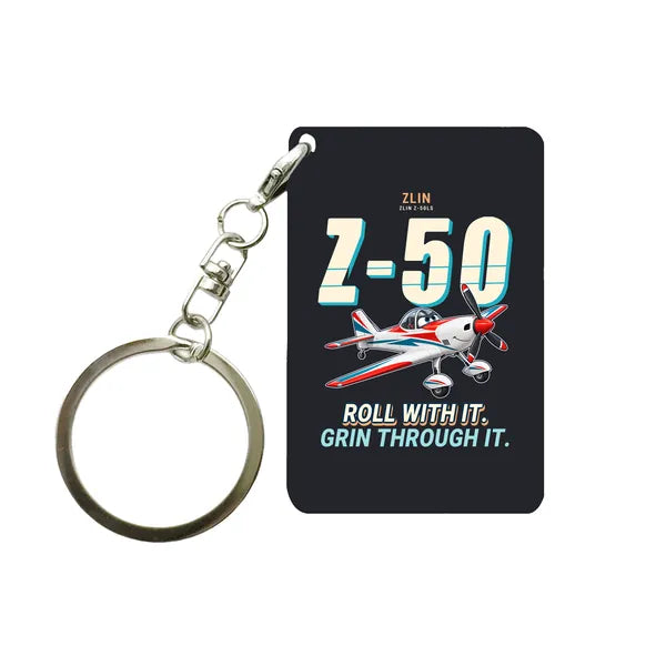 Zlin Z-50LS - Cartoon - Key Chain - Black