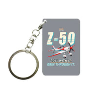 Thumbnail for Zlin Z-50LS - Cartoon - Key Chain - Gray