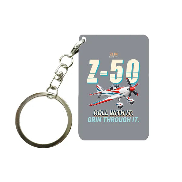 Zlin Z-50LS - Cartoon - Key Chain - Gray