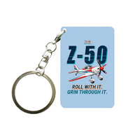 Thumbnail for Zlin Z-50LS - Cartoon - Key Chain - Light Blue