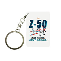 Thumbnail for Zlin Z-50LS - Cartoon - Key Chain - White