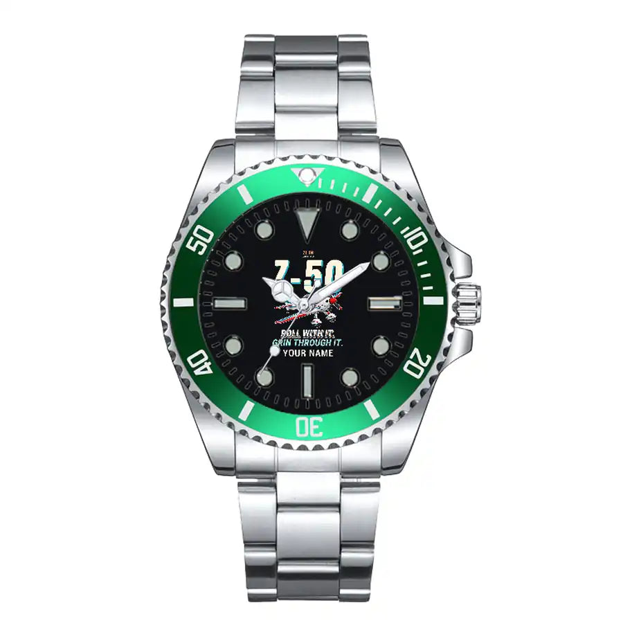 Zlin Z-50LS - Cartoon + Name - Premium Diver - Green