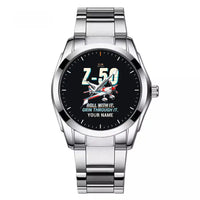 Thumbnail for Zlin Z-50LS - Cartoon + Name - Stainless Steel Band - For Men