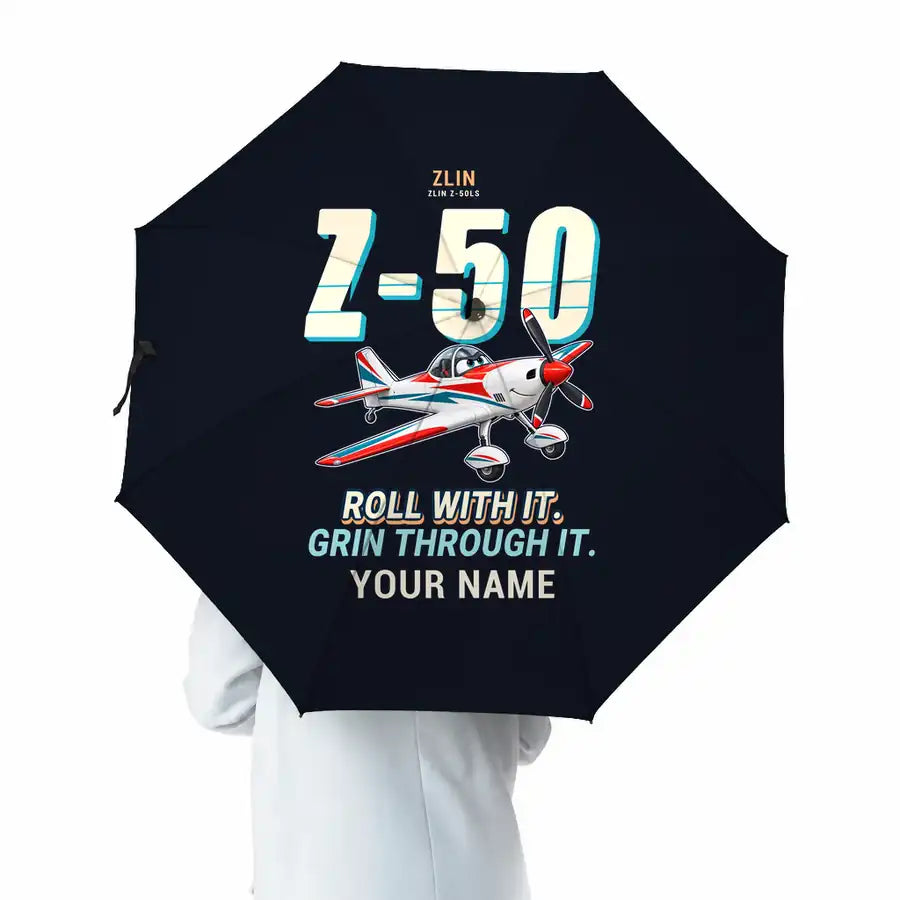 Zlin Z-50LS - Cartoon + Name - Umbrella
