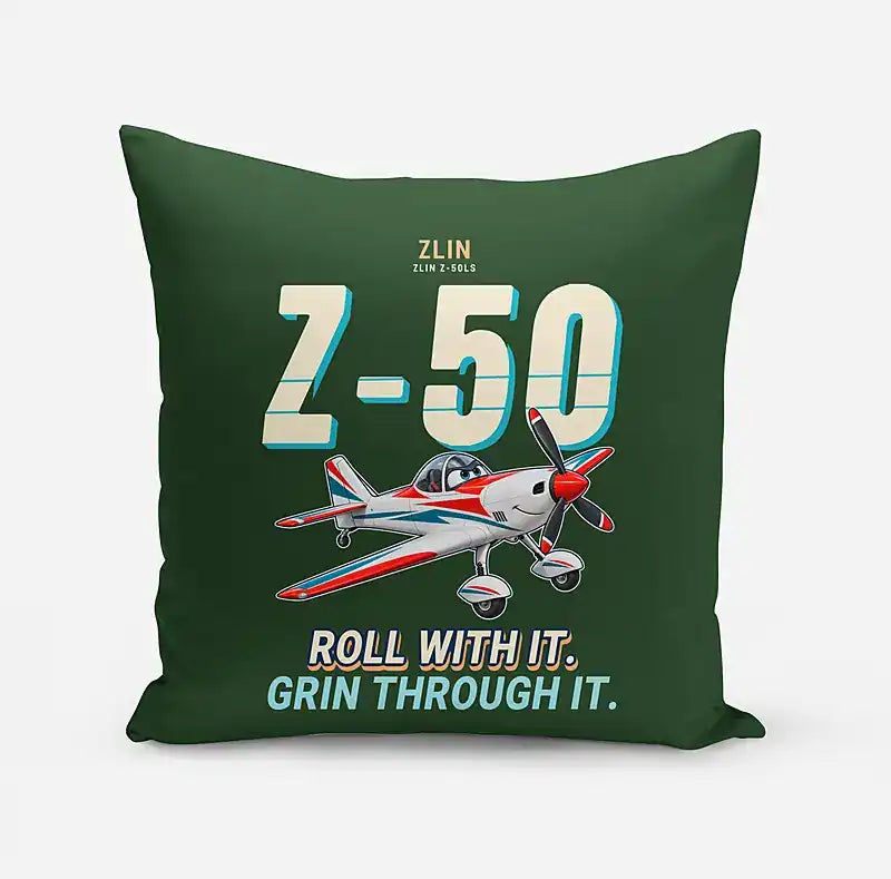 Zlin Z-50LS - Cartoon - Pillow - Dark Green