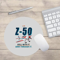 Thumbnail for Zlin Z-50LS - Cartoon - Round Mouse Pad - Light Gray