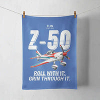 Thumbnail for Zlin Z-50LS - Cartoon - Towel - Blue