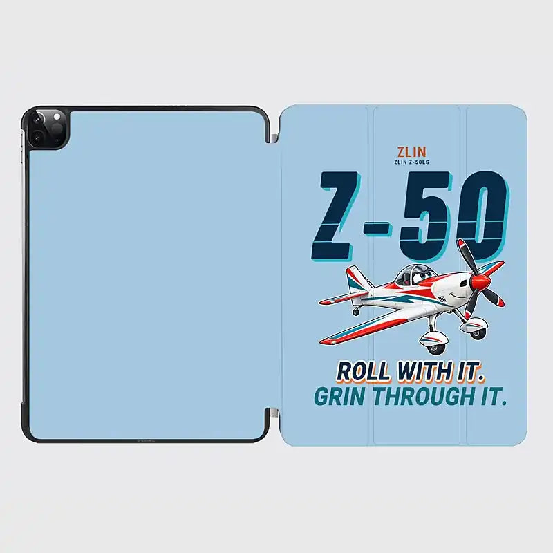 Zlin Z-50LS - Cartoon - iPad Case - Light Blue
