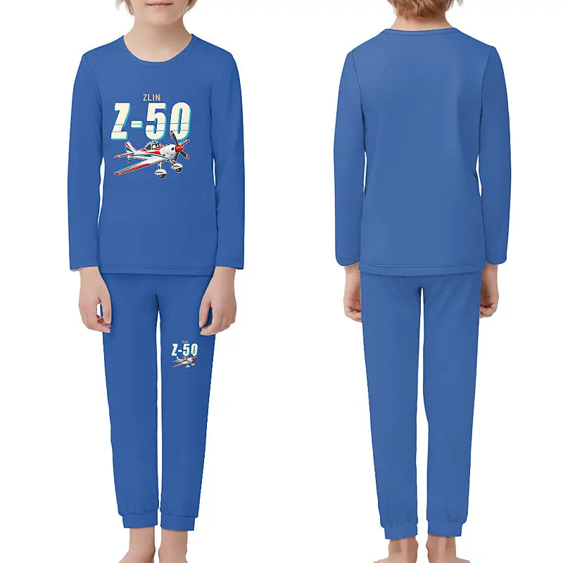 Zlin Z-50LS - Children Pajamas - Cartoon Chest - Blue