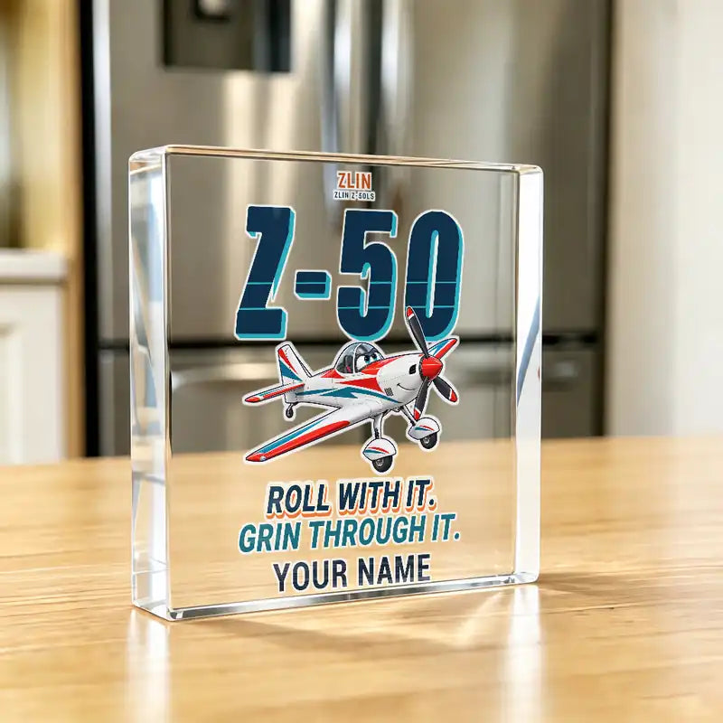 Zlin Z-50LS - Crystal Ornament - Cartoon + Name - Kitchen