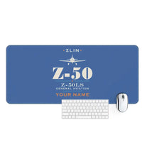 Thumbnail for Zlin Z-50LS - Heritage + Name - Desk Mat - Blue