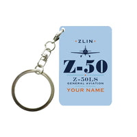 Thumbnail for Zlin Z-50LS - Heritage + Name - Key Chain - Light Blue