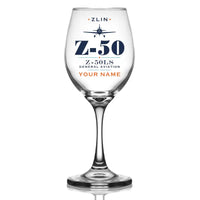 Thumbnail for Zlin Z-50LS - Heritage + Name - Wine Glass