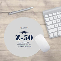 Thumbnail for Zlin Z-50LS - Heritage - Round Mouse Pad - Light Gray