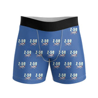 Thumbnail for Zlin Z-50LS - Men Boxers - Cartoon Pattern - Blue