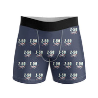 Thumbnail for Zlin Z-50LS - Men Boxers - Cartoon Pattern - Navy Blue