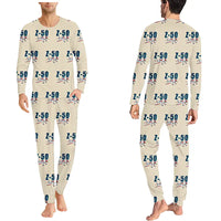 Thumbnail for Zlin Z-50LS - Men Pajamas - Cartoon Pattern - Beige