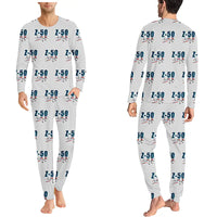 Thumbnail for Zlin Z-50LS - Men Pajamas - Cartoon Pattern - Light Gray