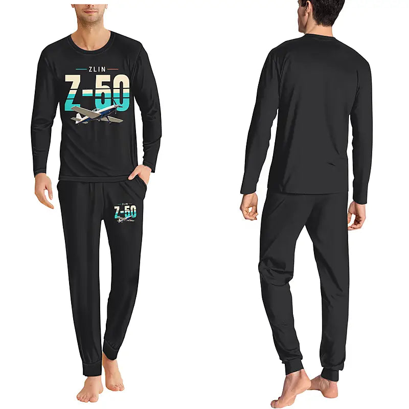 Zlin Z-50LS - Men Pajamas - Original Chest - Black