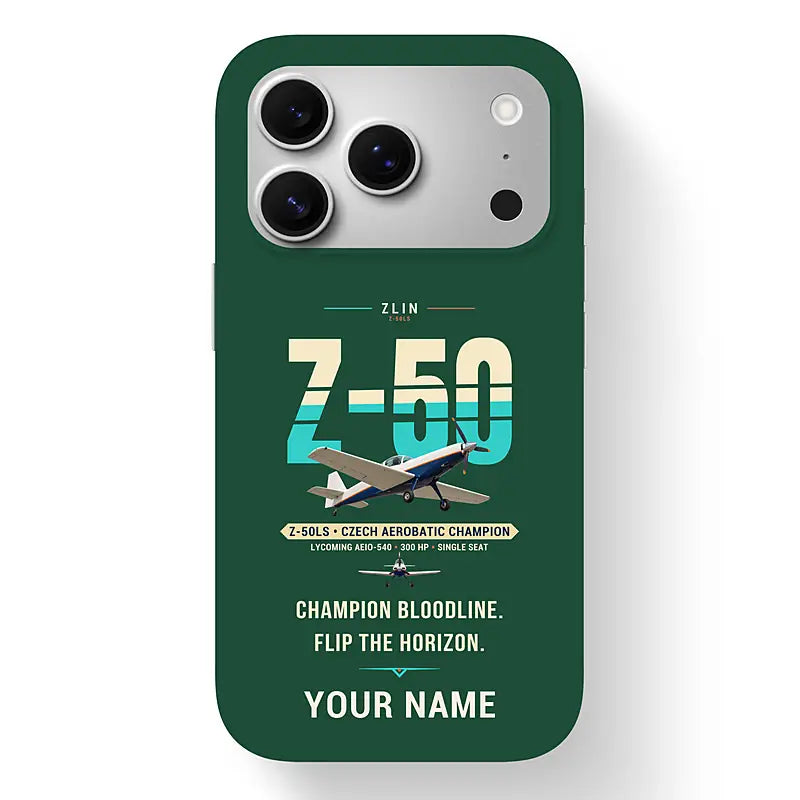 Zlin Z-50LS - Original + Name - MagSafe iPhone 17 Pro - Dark Green
