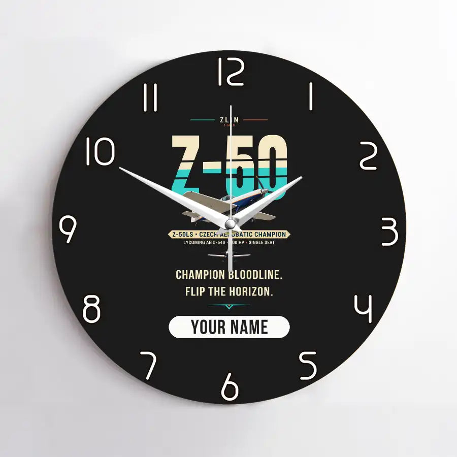 Zlin Z-50LS - Original + Name - No Frame - Black