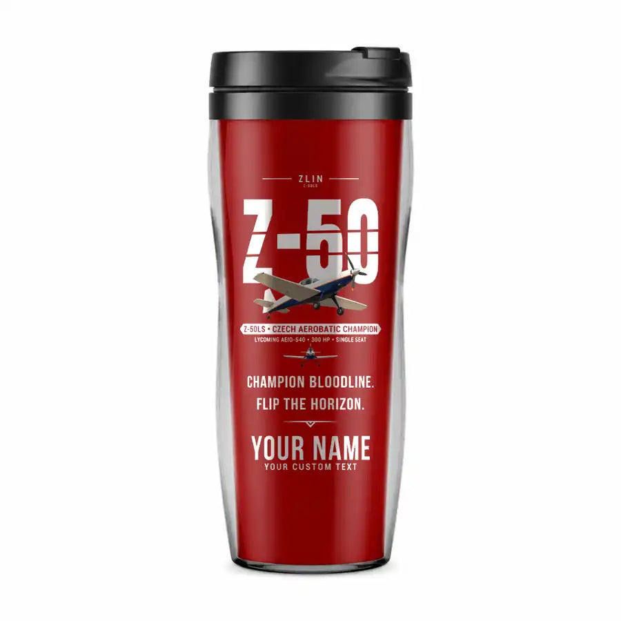 Zlin Z-50LS - Original + Name - Plastic (No Holder) - Red