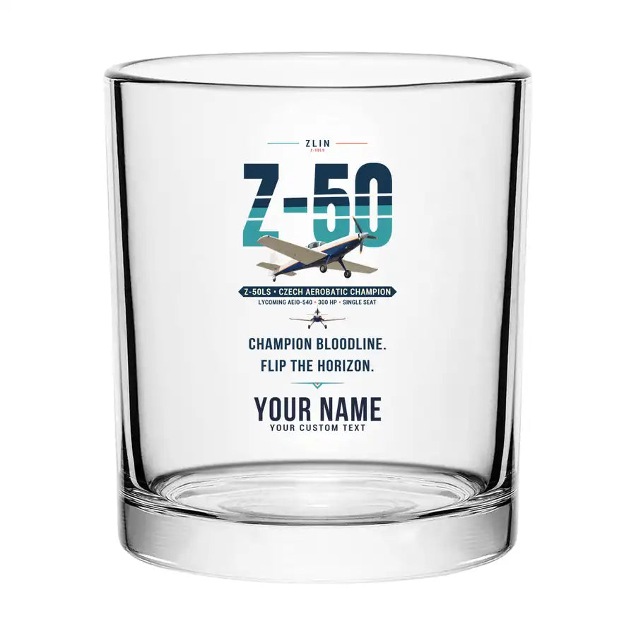 Zlin Z-50LS - Original + Name - Special Whiskey Glass