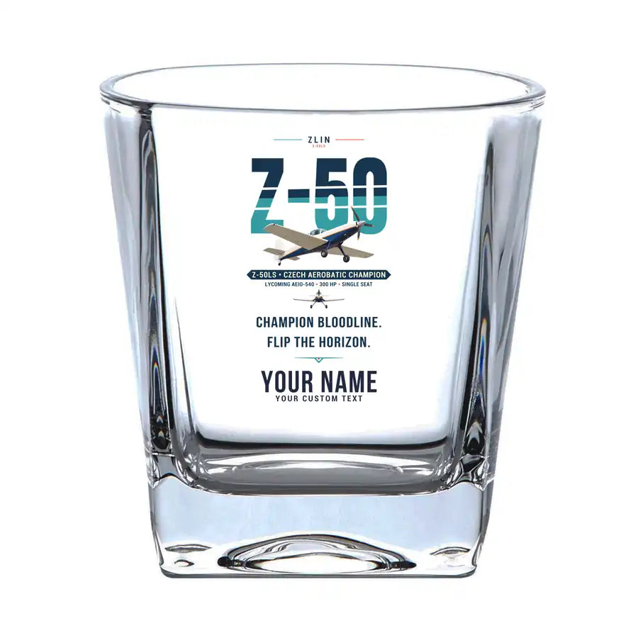 Zlin Z-50LS - Original + Name - Whiskey Glass