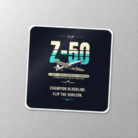 Thumbnail for Zlin Z-50LS - Original - Square Sticker - Close-up
