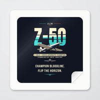Thumbnail for Zlin Z-50LS - Original - Square Sticker - Peel