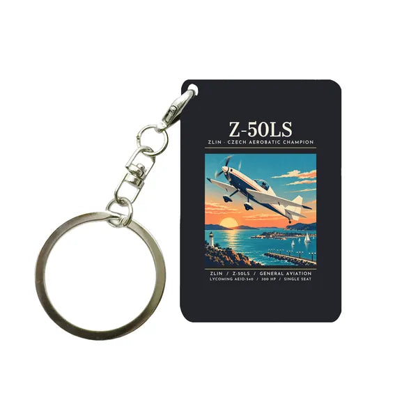 Zlin Z-50LS - Poster - Key Chain - Black