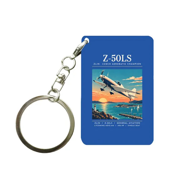 Zlin Z-50LS - Poster - Key Chain - Blue