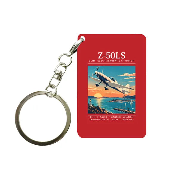 Zlin Z-50LS - Poster - Key Chain - Red