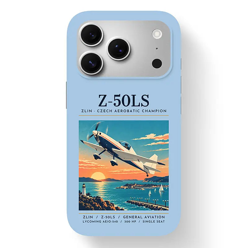 Zlin Z-50LS - Poster - MagSafe iPhone 17 Pro - Light Blue