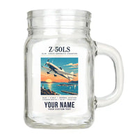 Thumbnail for Zlin Z-50LS - Poster + Name - Cocktail Glass (Mason Jar)