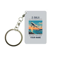 Thumbnail for Zlin Z-50LS - Poster + Name - Key Chain - Light Gray