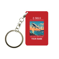 Thumbnail for Zlin Z-50LS - Poster + Name - Key Chain - Red
